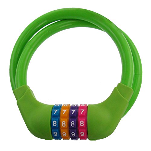 Century Martial Arts Fahrradschloss Zahlenschloss Kinderfahrrad Schloss mit beliebiger Zahlenkombination (grün)