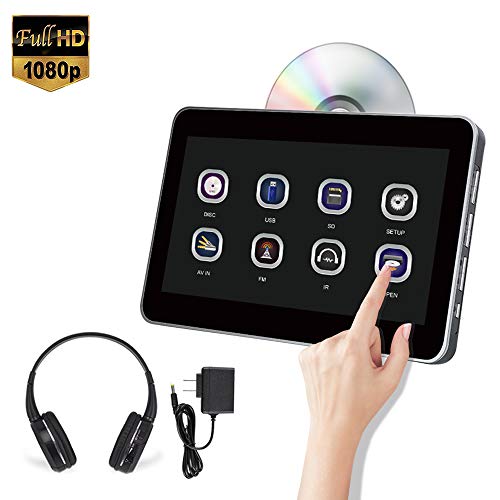 Headrest DVD Player for Car Backseat Video Monitor Auto Rear Seat Entertainment System