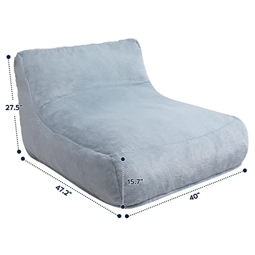Peeteepoe Lounge Couch Large Bean Bag Chair, Soft Plush & Foam-Filled Sofa For Couple Parent&Child, Cozy Lazy Sofa For Living Room, Bedroom, Dormroom, Office, Grey #TOP1