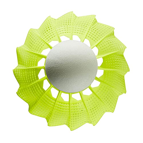 Image of Spiro Badminton Shuttle Cock, Green Color, Plastic Make with Cork on The Face (Low Speed)