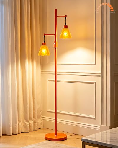 Image of Lightdot Globe Floor Lamp with LED Bulbs Included, Dimmable Floor Lamps,Unique Modern Standing Tall Lamp for Bedroom Living Room /Sofa Beside /Corner Decor-Gold