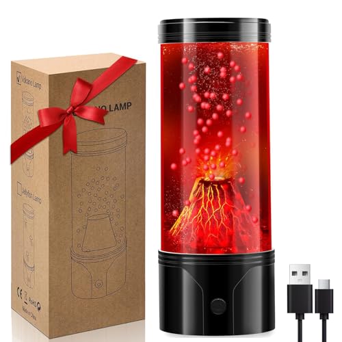Volcano Lamp, Realistic Volcano Eruption Kids Night Light with USB/Battery Power,Leak-Proof,Funny Birthday Christmas Gifts for Kids Adults, Relaxing Sensory Mood Light for Home Bedroom Desk Decor