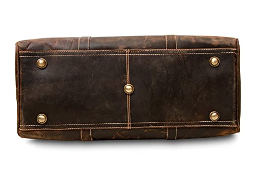 Genuine Buffalo Leather Travel Duffle Bag | Overnight Weekend Leather Bag | Sports Gym Duffel for Men Travelling Combo With Toiletry4