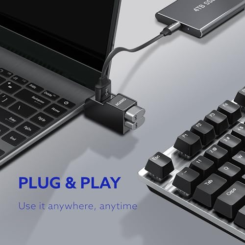 Image of AGARO 3-Port USB Hub, USB 3.0 Data Hub with High-Speed 5Gbps Transfer, Plug & Play, Compact & Lightweight, Ideal for Laptop, PC, Keyboard, Mouse & Pendrive