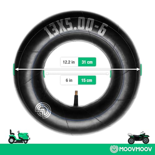 MoovMoov 13x5.00-6 Inner Tubes for Ride-on Mowers, Lawn Tractors, Kids’ Quads and Garden Trailers - 6 Inch Rim - Pack of 2 - Image 2