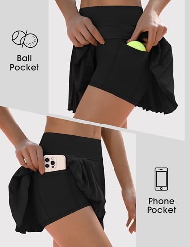 LouKeith Pleated Tennis Skirt High Waisted Golf Skirts with Shorts Pockets Casual Workout Athletic Skorts for Woman3