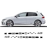 GTI Clubsport 45 Style Door Side Decor Stripes Stickers Racing Decals Wrap for Golf 8 Mk8 R Line Estate GTD GTE