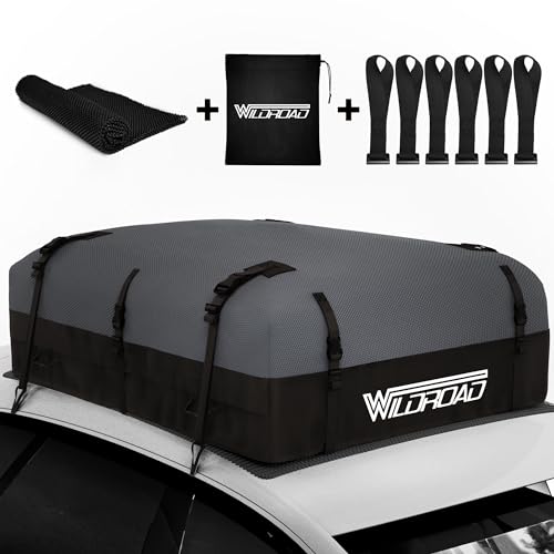 WILDROAD Rooftop Cargo Carrier - 25 Cubic Feet, 600D Ultra Anti-Tear Fabric, Waterproof Car Roof Bag...