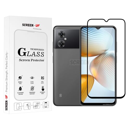 Image of ScreenUp Tempered Glass For Xiaomi Poco M4 5G - Ultra Clear, 9H Scratch Resistant, Full Coverage, Easy Install Screen Protector