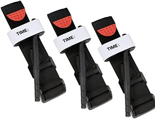 3-Pack Tourniquets, Wonderfulsky Outdoor Portable Tourniquet First Aid Quick Slow Release Buckle