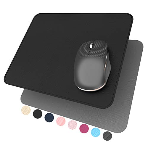 Hard Mouse Pad,Ultra Thin Wood-Textured PU Leather Mouse...
