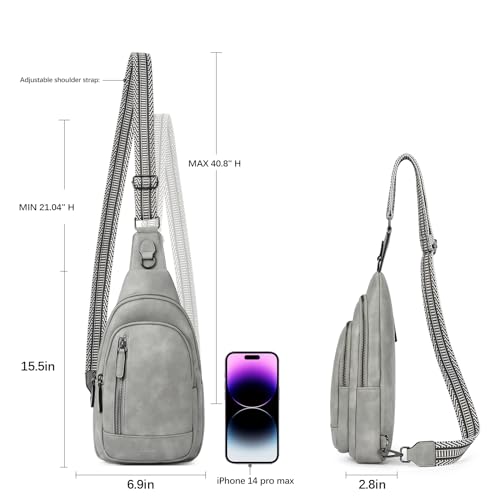 Image of CLUCI Crossbody Bags for Women Men,Leather Sling Bag Cross Body Backpack for Woman Gifts for Women Birthday Unique