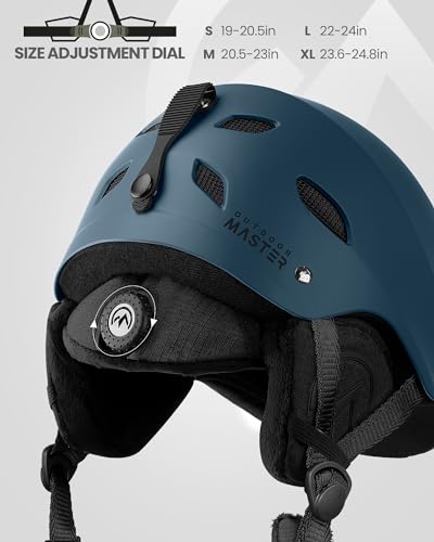 Image of OutdoorMaster Kelvin Ski Helmet - Snowboard Helmet for Men, Women & Youth (Dark Blue,S) | Ski & Snowboard Use,Fits Men,Women & Youth,ASTM Certified Impact Protection,Adjustable Ventilation