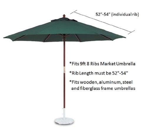 Amazon Com Formosa Covers Replacement Umbrella Canopy For 9ft 8 Ribs Red Canopy Only Patio Umbrellas Garden Outdoor