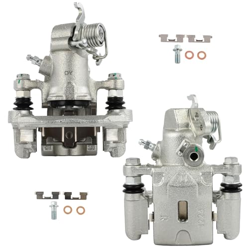 Image of SCITOO 19B3302 19B3303 Rear Left & Right Disc Brake Calipers w /Bracket Fit For Hyundai For Elantra 2005-2006,For Kia For Spectra 2005-2009,For Kia For Spectra5 2005-2009, Single Piston