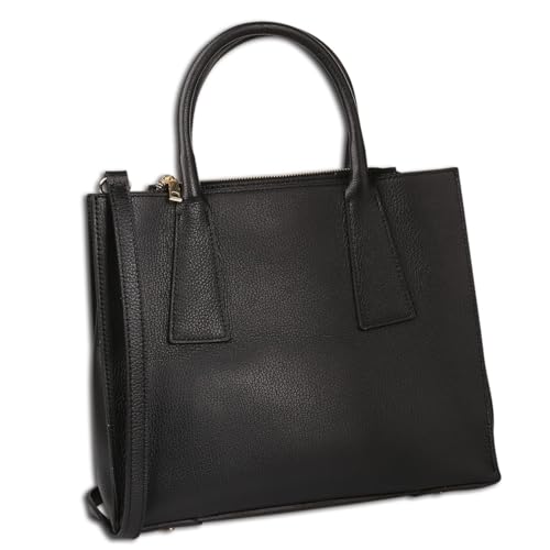 Sac à main noir OTT183HS1 de 32x27 cm au format rectangulaire classique avec soufflet de 13 cm