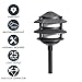 Paradise Laurentide Low Voltage 11W/12V 3 Tier Walklight, Path Light, GL22764, Black