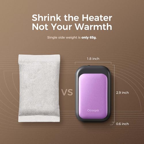 OCOOPA Magnetic Rechargeable Hand Warmers 2 Pack, Card-Style Electric AI Hand Warmers 5000mAh, Pocket Portable Hands Heater, UL Certified, for Men... - Image 6