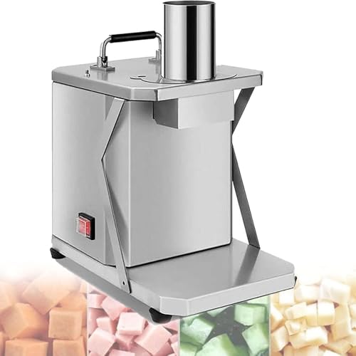 Electric Vegetable Dicer &amp; Food Processor, 6 Sharp Stainless Steel Blades, Automatic Chopper for Onion, Potato, Carrots &amp; More, 110V Quick Meal Prep Kitchen Gadget