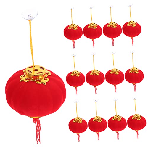 Didiseaon 16pcs red Lantern Home Decor Asian Decorations Chinese Wedding Decoration Year of The Rabbit Lantern Good Fortune Ornament Pendants Festive Lantern Decor Lucky