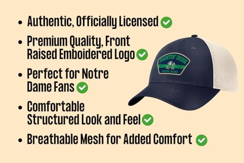 Gorra clásica Notre Dame con logo ajustable miniatura 7