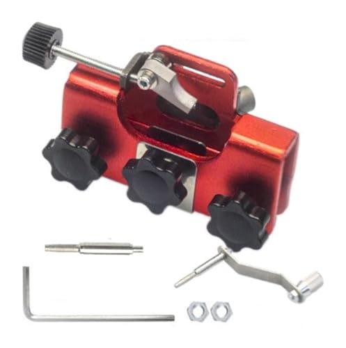 Afiladores de motosierras Afiladores de cadenas de motosierras portátiles Piedras de afilar for carpintería for herramientas de afilar motosierras Piezas externas (3 cabezales de afilar)(Red and 1 Hea