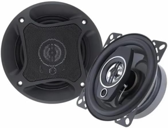 SQUADO Paire d'enceintes de voiture 13 cm, haut-parleurs jusqu'à 400 W avec grille de protection, impédance 4 Ohms, son puissant et net pour voiture