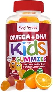 Feel Great Vitamin Co. Complete DHA Gummies for Kids | with Omega 3 6 9 + DHA, Vitamin C | Supports Healthy Brain Function, Vision & Heart Health | Gluten Free, Vegetarian & Non-GMO | 60 Gummies