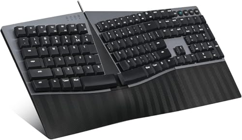 Clavier Mécanique Filaire Perixx PERIBOARD-535BL Ergonomique Split Mac PC - 4