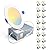 Ensenior 16 Pack 4 Inch LED Recessed Ceiling Light, Dimmable, 2700K-5000K 5CCT, 750LM 9W 120V, High Brightness Canless Wafer Downlight - ETL&FCC&IC