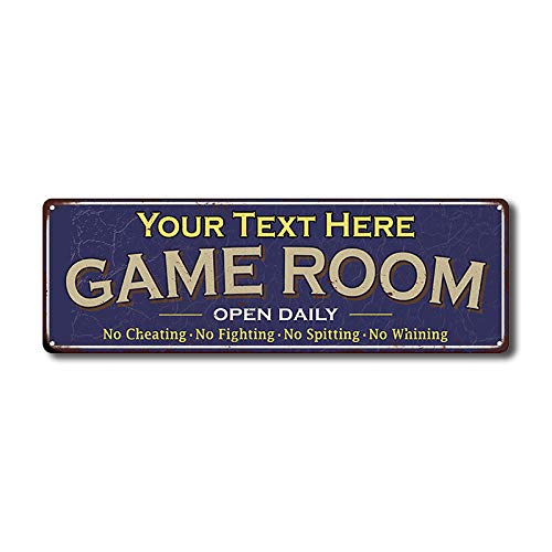 Personalized Game Room Sign Vintage Wall Signs Gameroom Ideas