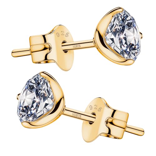 Image of HIGHSPARK 925 Silver inchSparkling Martini inch Solitaire Earrings | 92.5 Sterling Silver and Diamond like Brilliance Sparkling Zirconia | Lovely Gift