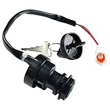 Ailan Interruttore di accensione efficace con chiavi Per Sistema universale a 2 fili per scooter elettrici e go-kart e circuito completo Viene fornito con 2 chiavi Questo interruttore di accensione