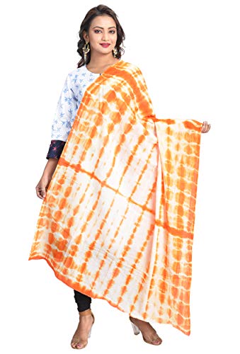 Image of Women's Pure Cotton Traditional Authentic Shibori Tie Dye Dupatta Chunni