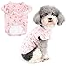 Ranphy Dog Shirts for Small Dogs Girls Soft Cotton Summer T-Shirts Breathable Puppy Vest Clothes Cute Cherry Printed Pet Clothing Ruffled Short Sleeves Shirt for Cats, Pink, L