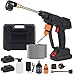 Cordless Pressure Washer 21V, 6-in-1 Portable Power Washer with 2 6000mah Batteries, 5M Hose & Adjustable Nozzle – High-Pressure Jet Wash for Cars,Patios,Gardens & Outdoor Cleaning with Storage Case​