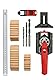 kwb Dübelhilfe/Dübellehre Set inkl. je 50 Dübel und 1 Bohrer 6, 8, 10 mm mit 30 cm, 3-12 mm Bohrlöcher inkl. Kernlochmaßen, Gerade Bohren in Holz, Metall, 153-teilig, Set mit Bohrern und Dübeln