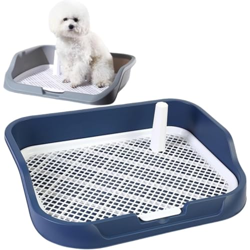 Kyvfy 犬 トイレトレー ワイド はみ出し防止 大型犬対応 お手入れ便利 犬用小便器 中型犬 排泄 イエロー (小型ハイフェンス A)