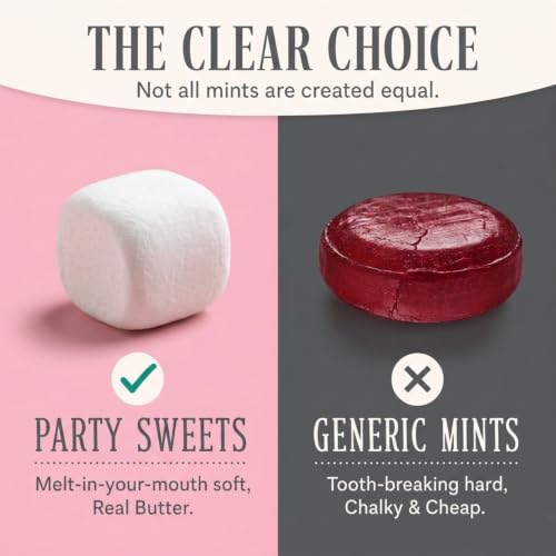 Party Sweets Pink Buttermints, 2.75 Pound, Appx. 350 Pieces from Hospitality Mints - image 5