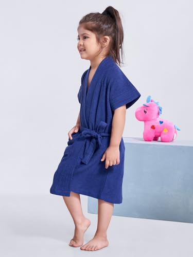 Image of SAND DUNE Baby Girls Terry Cotton Bathrobe, Ages 1-4 Years
