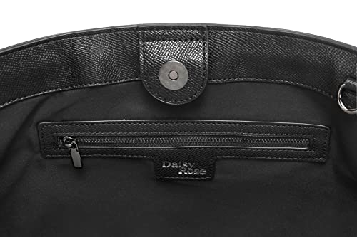 Bolso tote Daisy Rose con correa para hombro y cremallera frontal - Cuero vegano de poliuretano miniatura 4