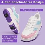 Roller Skate Chaussures pour Femmes Filles Détachable Roued 4-Wheels Fashion Sneakers Convient aux débutants