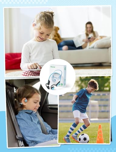 Image of iClever Kids Bluetooth Headphones, Air Conduction Open Ear Headphones, Safe Volume 74&85dBA, 360 Bending Resistance Durable, 11.5H Playtime, Bluetooth 5.4 Kids Wireless Headphones for Travel /School