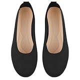 OFFCUP Bailarinas Mujer, Bailarinas Zapatos Planas Mujer Cómodo Ligero Cabeza Redonda, Zapatos Ballet Flats Transpirables de Punto, para IR de Compras, Caminar, Salir de Fiesta, Trabajar - 41