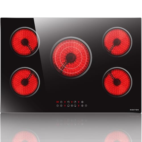 Image of Noxton Electric Cooktop 30 Inch, 5 Burners Electric Stovetop, Drop-in, 240V