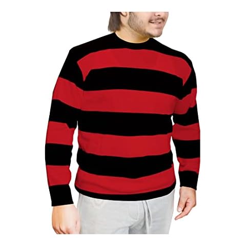 FAIRY BOUTIQUE Red and Black Striped Jumper Cover