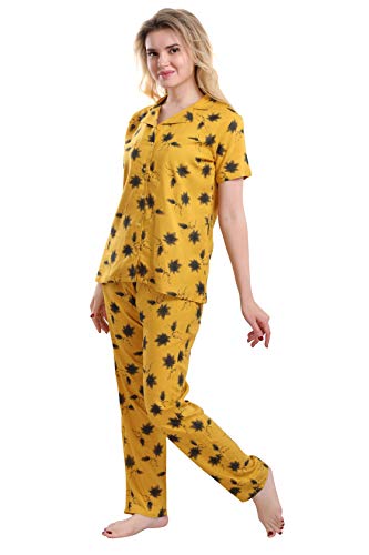 Image of Two Dots Flower Printed Women's Rayon Night Suit Set