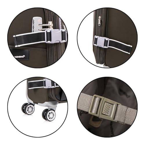 Luggage & Travel Gear Softside Upright Luggage Set, Lightweight,4-Piece (20//24/28/32 Inch) Travel Suitcase (Sage Green)3