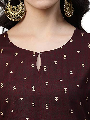 Image of INDO ERA Women's Viscose Rayon Solid Straight Kurta Palazzo With Dupatta Set(IE17KD6MR1943)