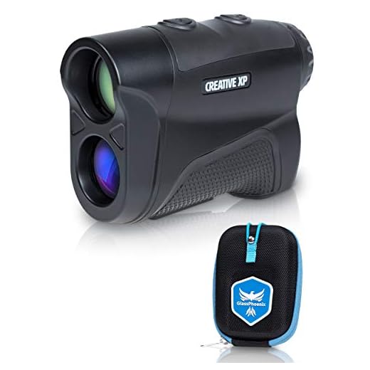 CREATIVE XP Golf Rangefinder 1100 Yards - Range Finder for Hunting and Archery, 6X Digital Rangefinders with Slope Mode, Pro Flag-Lock and Angle Compensation – Case Holder & Hand Strap - Color Black
